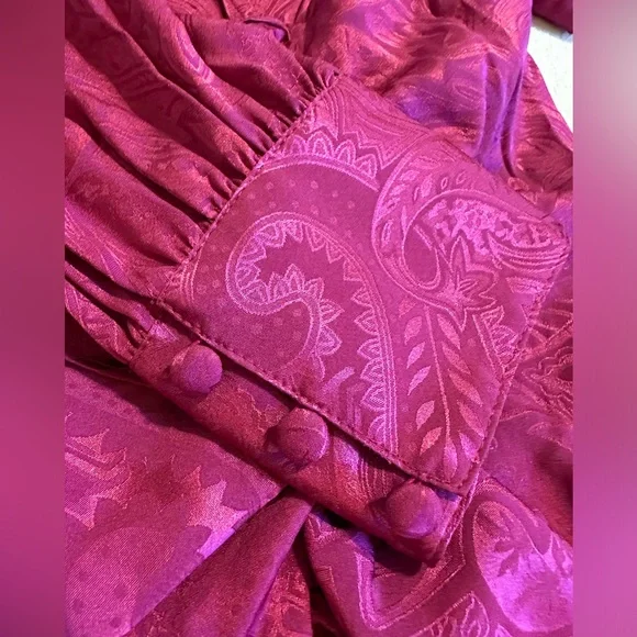 NWT $698 Veronica Beard Weiss Side Ruffle Long Sleeve Silk Blend Maxi Dress - Picture 8 of 11